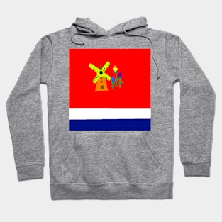 Sporty Netherlands Design on Green Background Hoodie